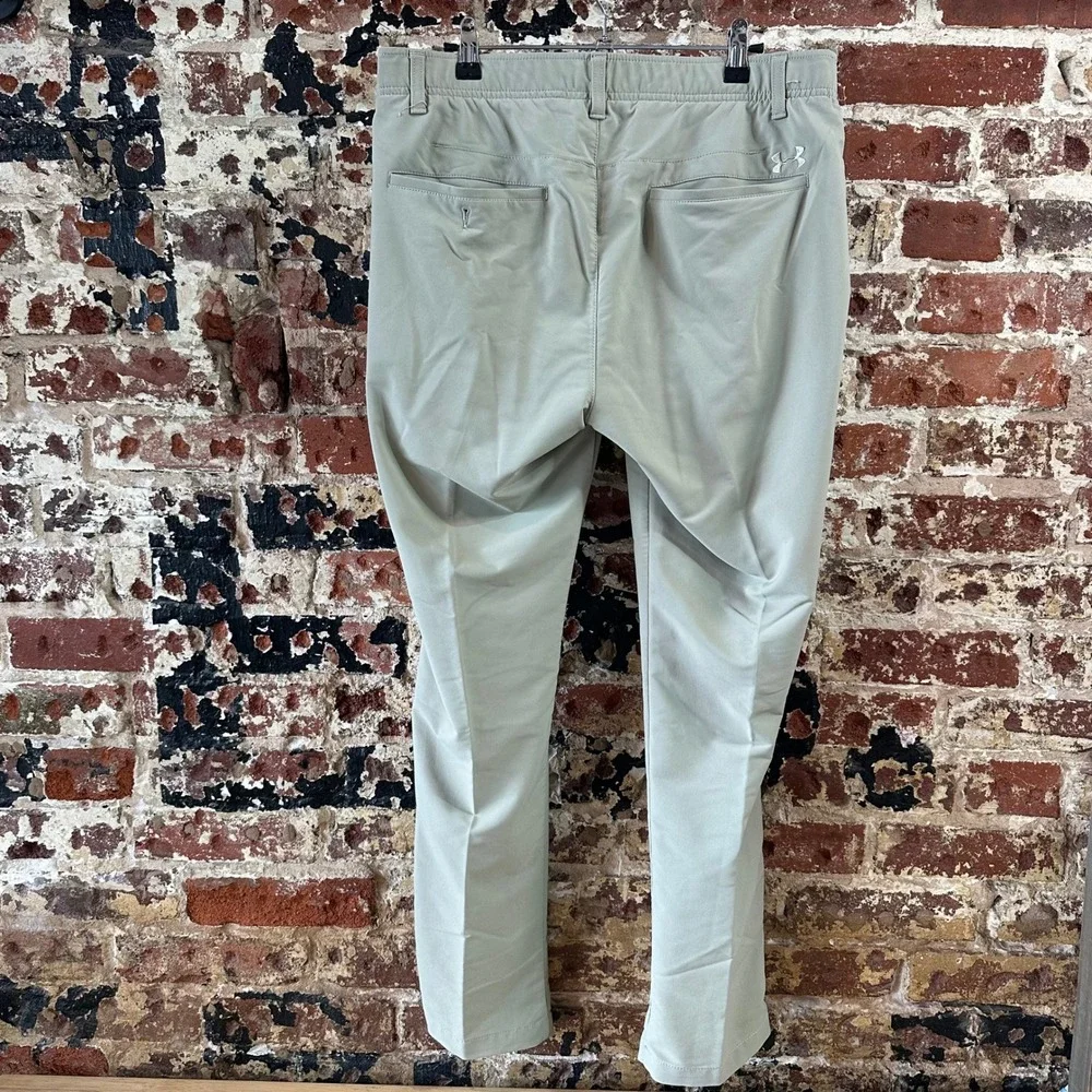 Under Armour Pants Mens 34x30 Tan Hiking Trail Golf Dress lightweight